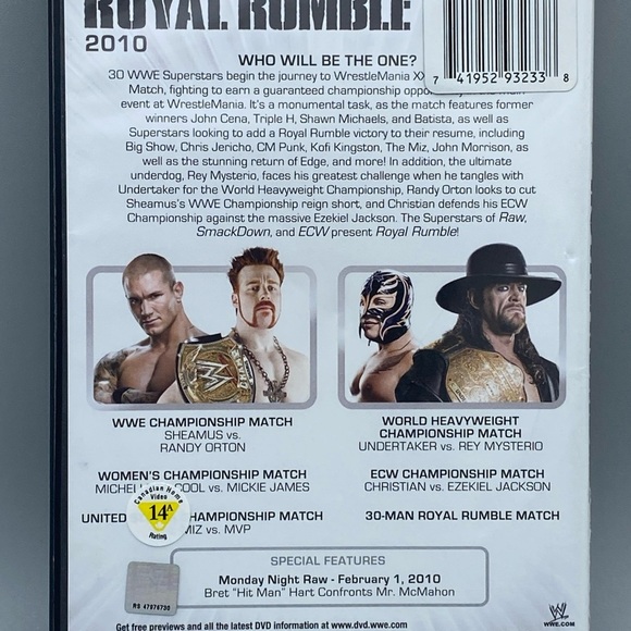 WWE: Royal Rumble 2010 (DVD, 2010, Canadian) - Picture 2 of 7